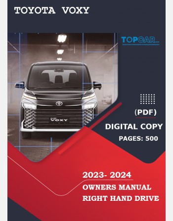 toyota voxy 2023-2024 owners manual in english